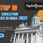 A list of the top 10 universities in India offering distance learning education, including names and ranking information.